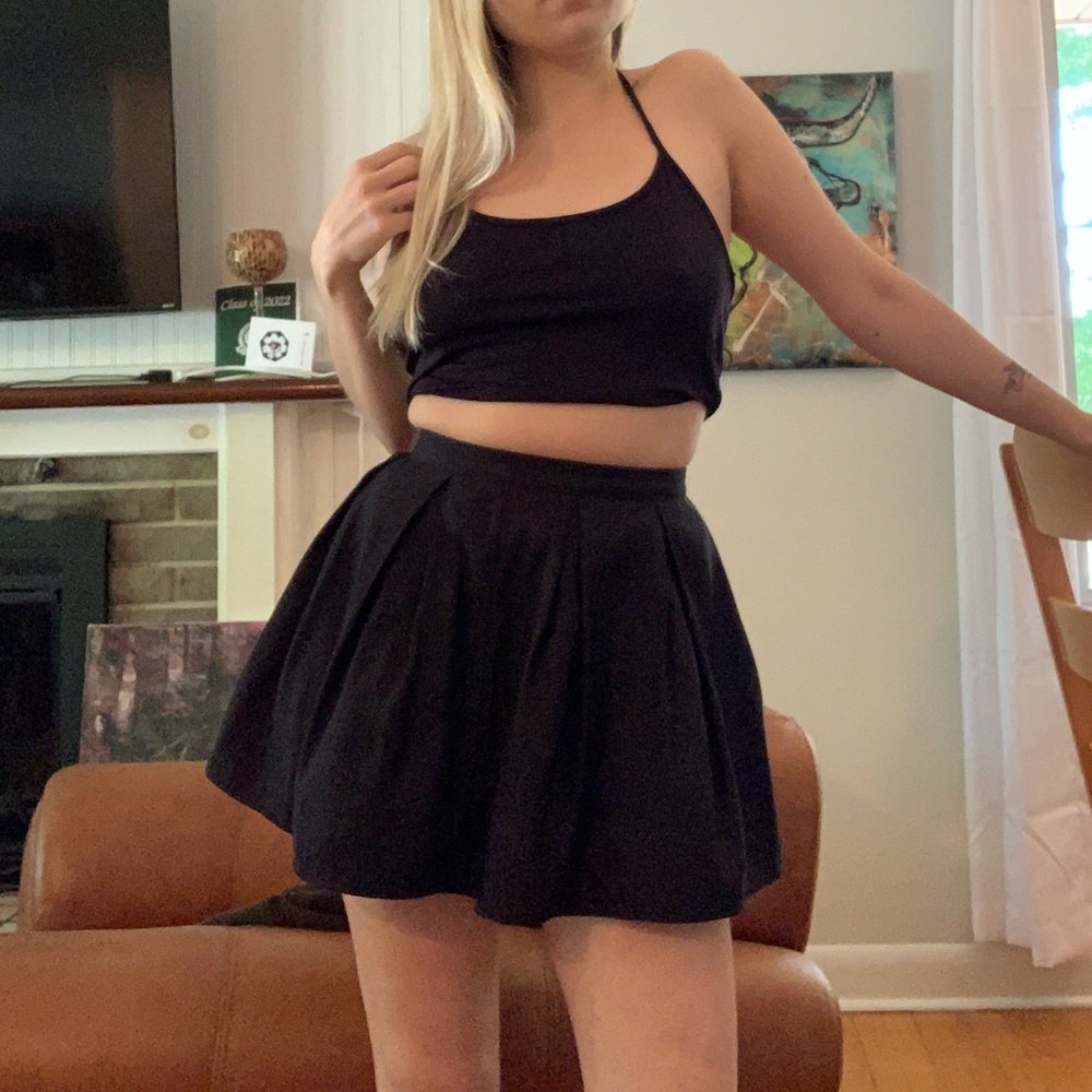 Black Lined Skirt